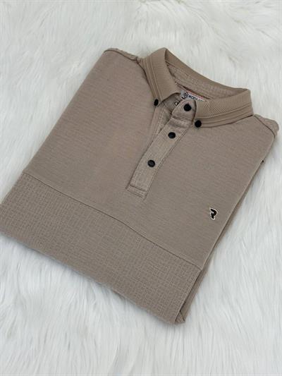 Çift Desen Polo Yaka Yk-114 T-24 Bej