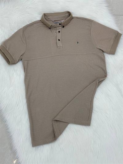 Çift Desen Polo Yaka Yk-114 T-24 Bej