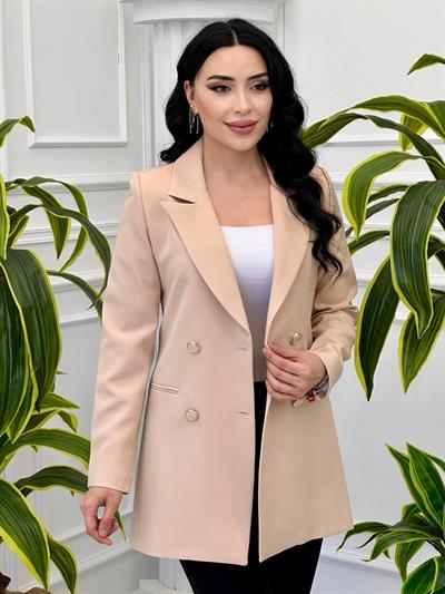 Çift Düğme Blazer Ceket 62209 T-24 Bej