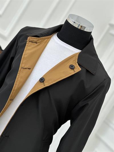 Çift Taraflı Trenç Kot 829 t-24 Siyah Taba