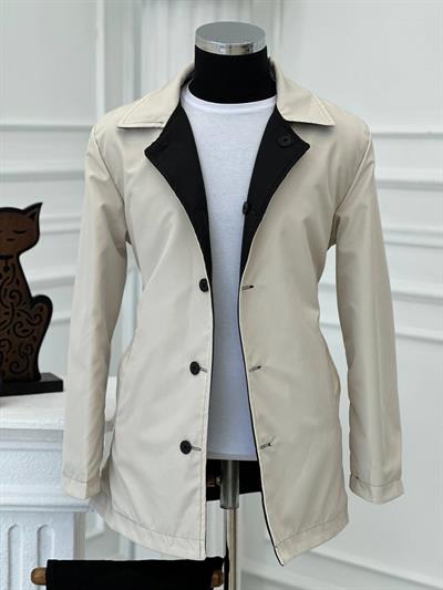 Çift Taraflı Trenç Kot 829 t-24 Siyah Krem