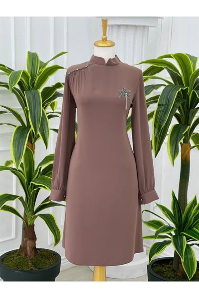 Çınar Yaprak Tunik 751 Kahverengi