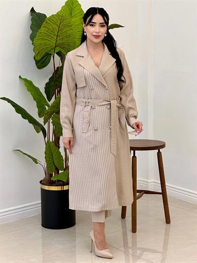 Çizği Detay Kap 7074 Bej