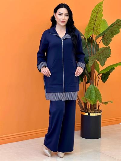 Çizgi Detay Spor İkili Takım 14394 T-25 Lacivert