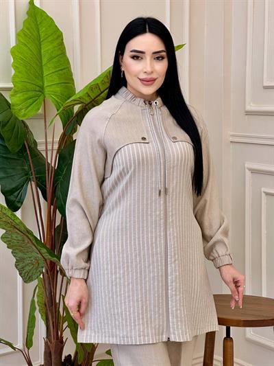 Çizgi Detay Spor Takım 7062 T-25 Bej