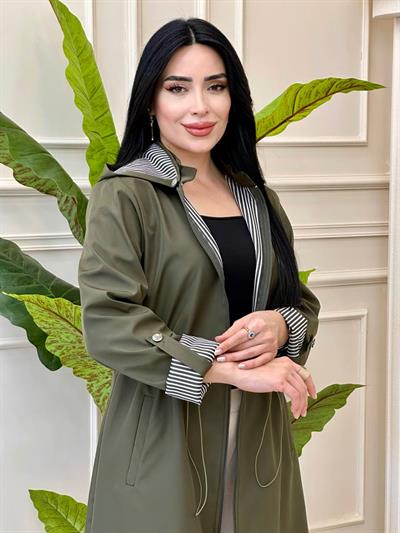 Çizgi Detay TrençKot 2321 t-24 Haki