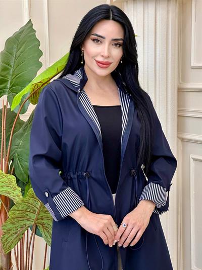 Çizgi Detay TrençKot 2321 t-24 Lacivert