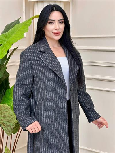 Çizgili Kaşe Giy Çık 3495 t-24 Füme
