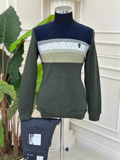 Çizgili Sweat 0004 T-24 Haki