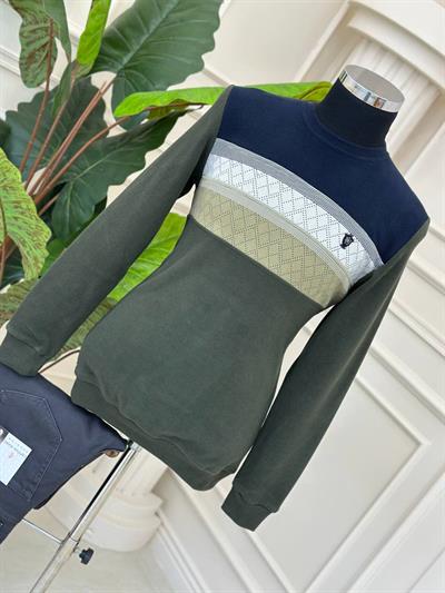 Çizgili Sweat 0004 T-24 Haki