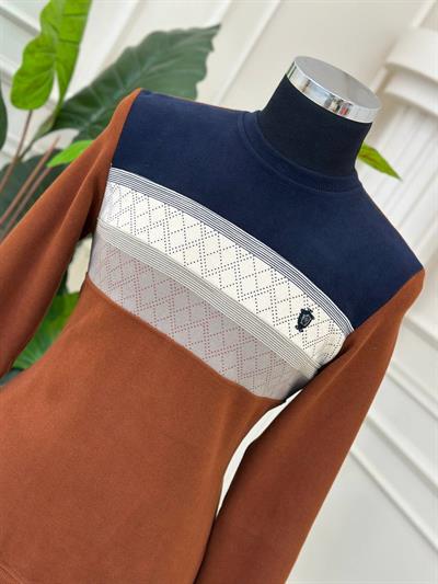 Çizgili Sweat 0004 T-24 Kiremit