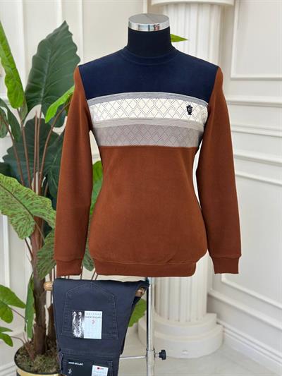 Çizgili Sweat 0004 T-24 Kiremit