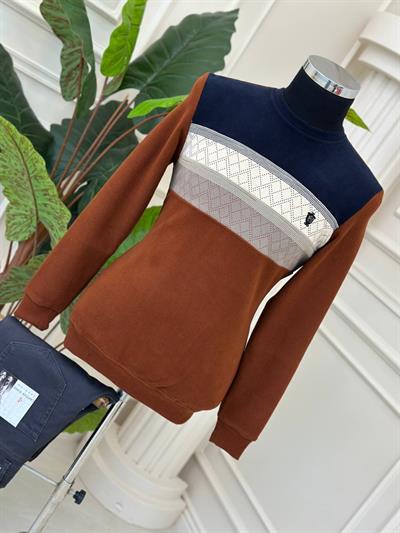 Çizgili Sweat 0004 T-24 Kiremit