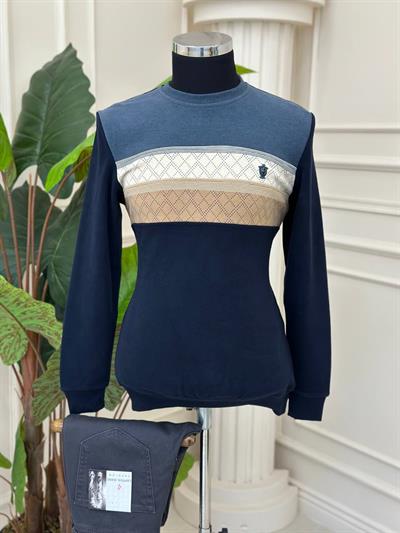 Çizgili Sweat 0004 T-24 Siyah
