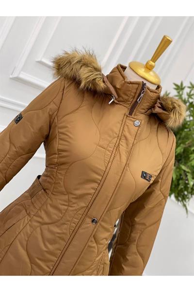 Dalga Desen Şişme Kaban 8134 Taba
