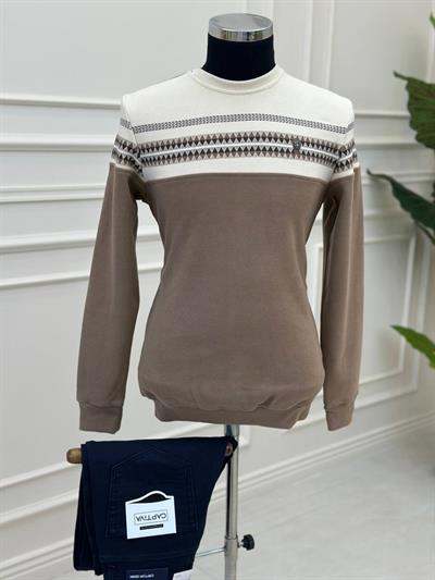Dama Desen Sweat 0005 T-24 Camel