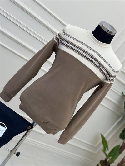 Dama Desen Sweat 0005 T-24 Camel