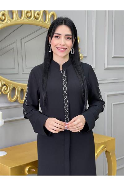 Damla Taş Ferace 604 Siyah