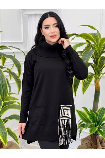 Değaje Yaka Tunik 14926 Siyah