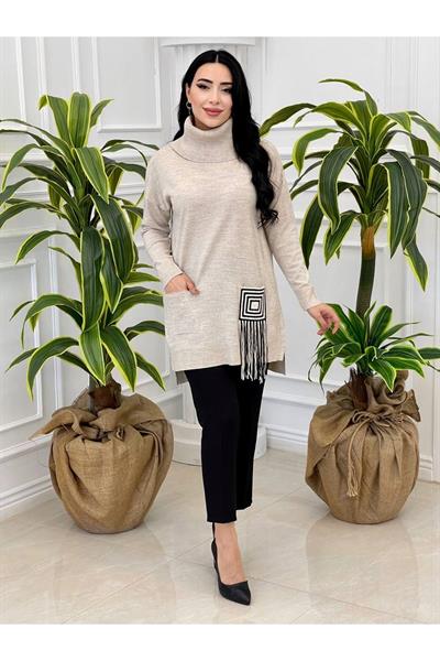 Değaje Yaka Tunik 14926 Taş