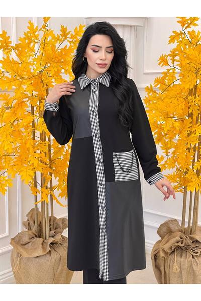 Deri Blok Tunik 709-Siyah - kopya