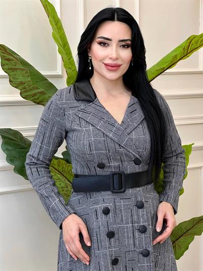 Deri Yaka Kruvaze Kap 0019 t-24 Gri