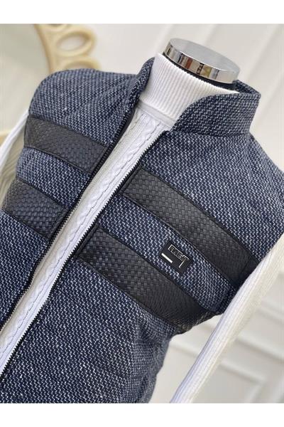 Dilimli Yelek 7576 Mavi