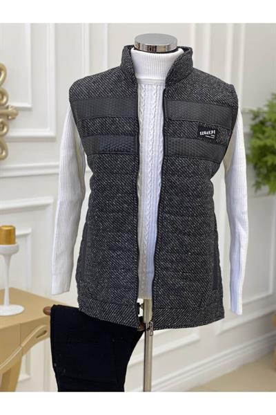 Dilimli Yelek 7576 Siyah