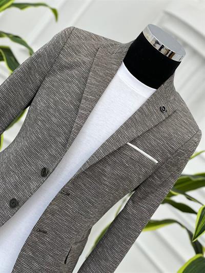 DİSSE Slim-Fit Tek Ceket 0959 T-24 Kırçıllı Yeşil