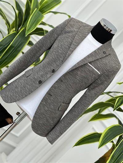 DİSSE Slim-Fit Tek Ceket 0959 T-24 Kırçıllı Yeşil