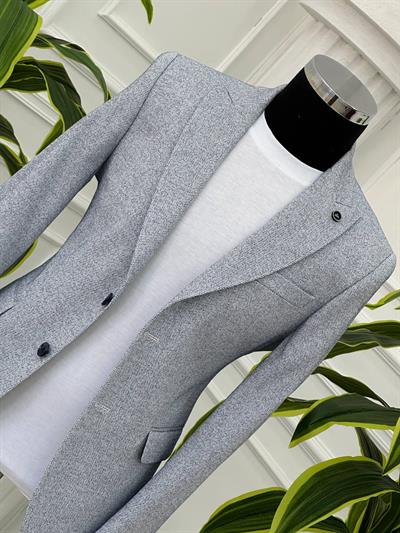 DİSSE Slim-Fit Tek Ceket 0960 T-24 Buz Mavisi