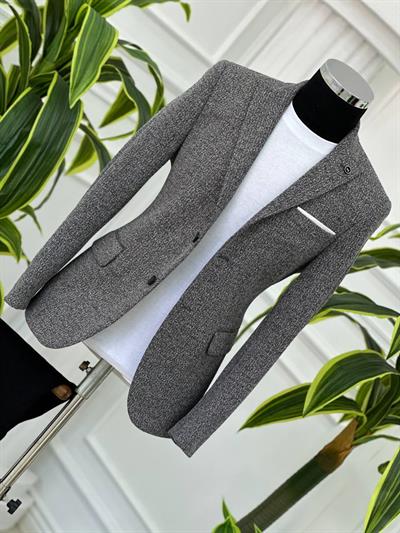 DİSSE Slim-Fit Tek Ceket 0960 T-24 Gri