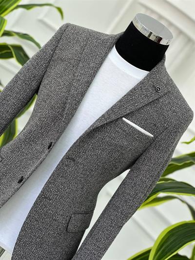 DİSSE Slim-Fit Tek Ceket 0960 T-24 Gri