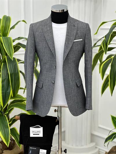 DİSSE Slim-Fit Tek Ceket 0964 T-24 Gri