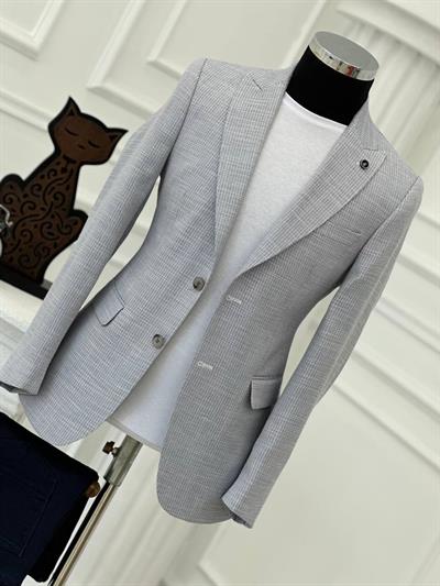 DİSSE Slim-Fit Tek Ceket 0968 T-24 Buz Mavisi