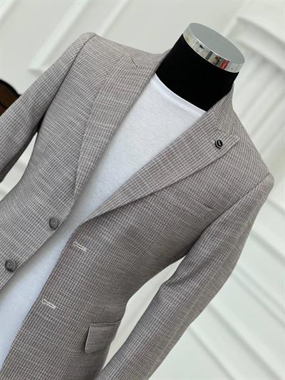 DİSSE Slim-Fit Tek Ceket 0968 T-24 Kahverengi
