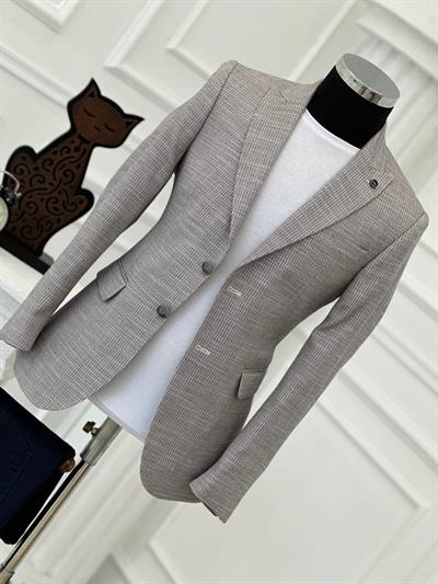 DİSSE Slim-Fit Tek Ceket 0968 T-24 Kahverengi