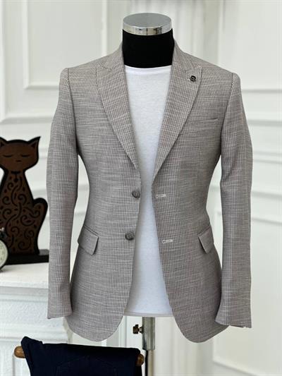 DİSSE Slim-Fit Tek Ceket 0968 T-24 Kahverengi