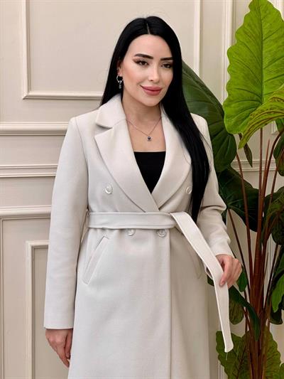 Dört Düğmeli Kaşe Kaban 3120 Taş