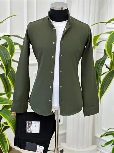 Double Kumaş Gömlek 1011 T-24 Haki