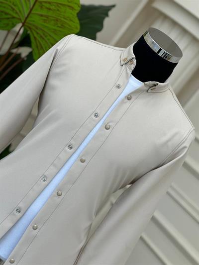 Double Kumaş Gömlek 1011 T-24 Krem