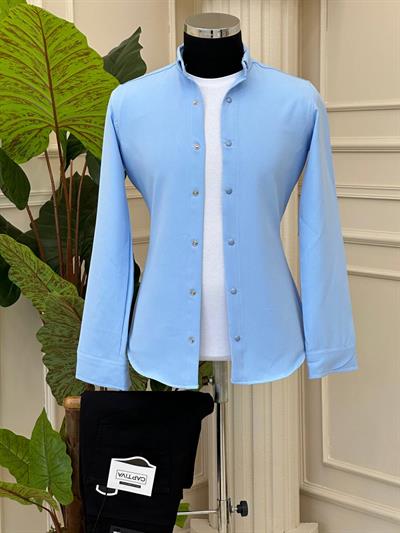 Double Kumaş Gömlek 1011 T-24 Mavi