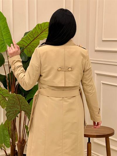 Düğme Detay Trenç 251560 t-25 Camel
