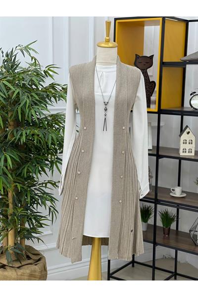 Düğmeli Yelek 3727 Taş