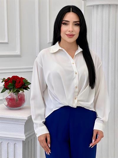 Düğüm Detay Gömlek 2147 T-24 Beyaz