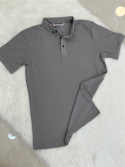 Düz Desen Polo Yaka Yk-116 T-24 Gri