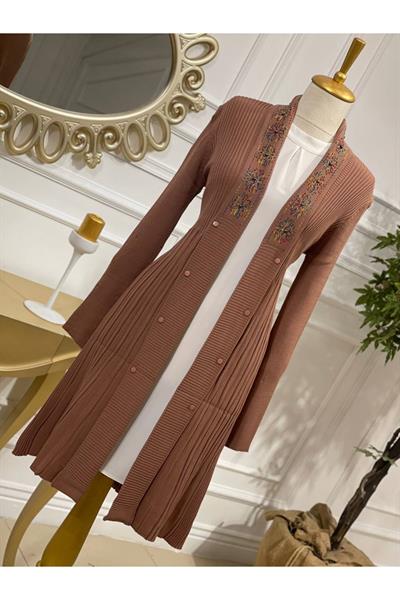 Ebruli Desen Hırka 3195 Purdra