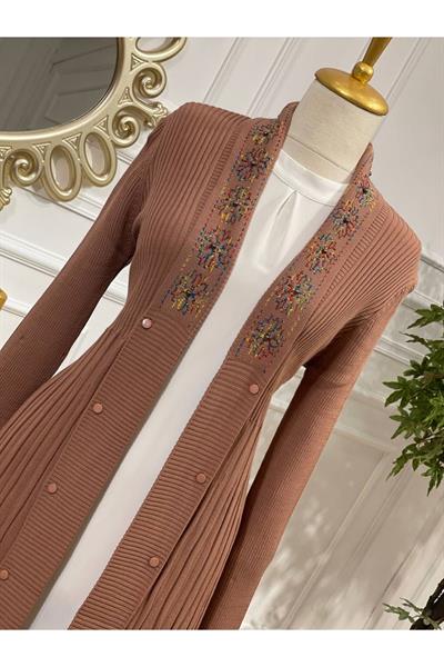 Ebruli Desen Hırka 3195 Purdra
