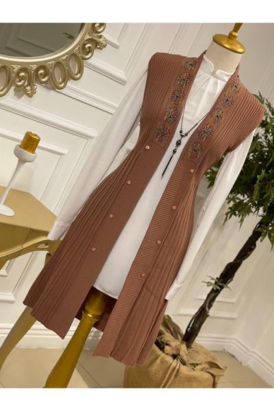 Ebruli Desen Yelek 3728 Purdra