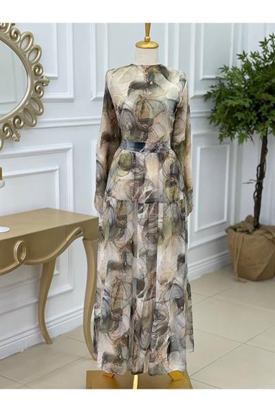Ebruli Elbise 3047 Haki